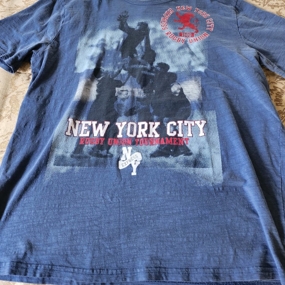 Express Graphic New York City Blue Mens T-Shirt Size XL